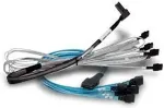 BROADCOM - Internes SAS-Kabel - 1x8 Slim SAS (SFF-8654) (M) zu 2x (SFF-8639) - 1 m