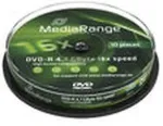Toorikud MediaRange DVD-R 4,7GB 10pcs Spindel 16x