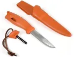 No name Light My Fire Swedish FireKnife Spark emergency fire starter Orange