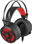 NATEC Genesis Neon 360 Gaming Headset with Microphone, Stereo, Vibration, Red Backlight