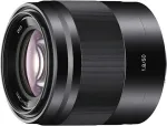 SONY E 50mm f/1.8 OSS objektiiv, must