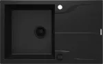 Deante 1-bowl granite sink with drainer - mounted flush with the worktop