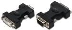 Digitus - DVI-Adapter - Dual Link - DVI-I (W) - HD-15 (M) - geformt - Schwarz (AK-320505-000-S)