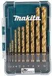 MAKITA Metal Drill Bit Set HSS-TiN, 10 pcs