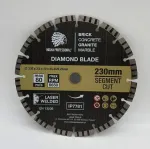 No name TARCZA DIAMENTOWA 230mm 25,4/22,23 SEGMENT TURBO CUT INDIAN PROFESSIONAL