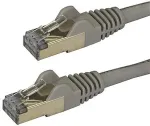 StarTech .com 1,0mCat6a Ethernet Kabel - geschirmt (STP) - Cat6a Netzwerkkabel - Cat6a Patchkabel - Cat 6a - Grau - Patch-Kabel - RJ-45 (M) bis RJ-45 (M) - 1,0m - STP - CAT 6a - geformt, ohne Haken - Grau (6ASPAT1MGR)