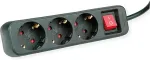 ROLINE 19.07.1069 power extension 3 m 3 AC outlet(s) Indoor Black