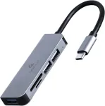 GEMBIRD I/O HUB USB-C 3PORT+CR/UHB-CM-CRU3P1U2P2-01