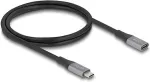 DELOCK USB 2.0 / USB 3.2 / USB4 / Thunderbolt 3 USB Type-C forl&aelig;ngerkabel 1m Sort Gr&aring;