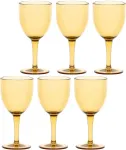 Rose&Tulipani FIABA Set of 6 acrylic wine glasses 400 ml, amber