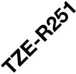 Brother TZE-R251 label-making tape Black on white