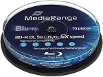 Toorikud MEDIARANGE BD-R DL 6x CB 50GB MediaR 10 pieces