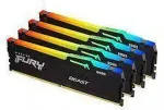 M&auml;lu Kingston DDR5 128GB PC 5200 CL40 KIT (4x32GB) FURY Beast RGB retail