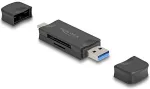 DeLOCK Card Reader USB 5 Gbps USB Type-C&trade; / Typ-A f&uuml;r SD und Micro SD Speicherkarten schwarz