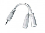 CABLE AUDIO 3.5MM 10CM WHT GEMBIRD