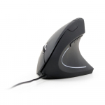Hiir USB OPTICAL BLACK ERGONOMIC MUS-ERGO-01 GEMBIRD