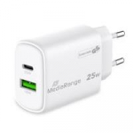 Laadija MEDIARANGE MRMA112-2 25W USB/USB-C