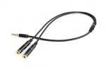 Helikaabel Gembird 3.5mm 4-pin to 3.5mm S+MIC