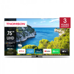 Televiisor THOMSON 75" 4K Smart 3840x2160 Wireless LAN Bluetooth Google TV Black 75UG5C14