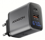 MOBILE CHARGER WALL USB 67W GAN 2PORT AXAGON