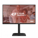 LCD Monitor AOC 60.5 cm (23.8") 1920 x 1080 pixels Full HD Native aspect ratio 16:9 LED Flat 24E4U
