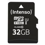 MicroSDHC m&auml;lukaart 32GB UHS-I/W/ADAPTER 3423480 INTENSO