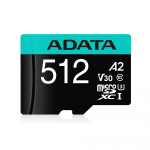 MEMORY MICRO SDXC 512GB W AD. AUSDX512GUI3V30SA2-RA1 ADATA