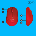 Juhtmeta hiir M330 Vaikne Punane Logitech