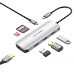 S&uuml;learvuti dokkimisjaamING STATION 7IN1 USB-C 0.15M TOJHB VENTION