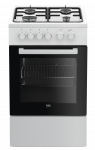 Beko FSS52020DW gaasipliit 50 cm elektiahjuga, 4 f-ni