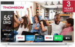 Thomson 55UG4S14W UHD 4K QLED Smart TV, Google TV, valge raam