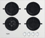 Whirlpool AKT625/WH integreeritav gaasiplaat 60 cm valge klaas