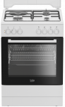 Beko FSE63131WCS kombineeritud keedualadega 3+1 gaasipliit 60 cm, 6 f-ni