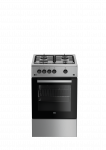 Beko FSG52020FX gaasipliit 50 cm, gaasi ahjuga, roostevaba teras
