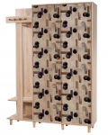 Esiku riidekapp Kalune Design Garmanto 135-522, mitmev&auml;rviline, 36 cm x 135 cm x 194 cm