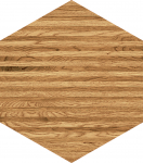 Plaadid, keraamiline Tubadzin Flare Wood Hexagon PS025880110-0125-1-010, 11 cm x 12.5 cm, pruun v.