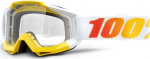 Suusa kaitseprillid 100% Accuri Astra, l&auml;bipaistev v./valge v./kollane v.