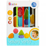 Sensoorne pall, kuju sorteerija BamBam Sensory Sorter, mitmev&auml;rviline, 7 tk