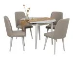 S&ouml;&ouml;gitoa komplekt Kalune Design Vina 1005, valge v./kreemjasvalge v.