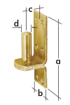 Kinnitusdetail v&auml;ravatele Domax 614101/644101/830401, kollane v.