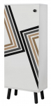 Kingakapp Kalune Design Vegas SB 961, valge v./must v., 38 cm x 50 cm x 135 cm