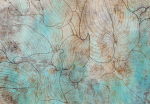 Fototapeet Artgeist Leaves In Blue, 70 cm x 100 cm
