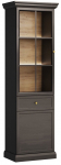 Vitriinkapp Gala Meble Lucca W2D1S, must v., 63.5 cm x 40.5 cm x 200 cm