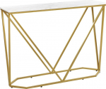 Konsoollaud Beliani Hazen, kuldne v./valge v., 100 cm x 30 cm x 75 cm