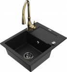 K&ouml;&ouml;givalamu koos kraaniga Mexen Enzo, vaik/graniit, 57.6 cm x 46.5 cm x 17.4 cm, must