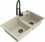 K&ouml;&ouml;givalamu koos kraaniga Mexen Tomas, vaik/graniit, 80 cm x 50 cm x 19 cm, beež