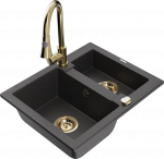 K&ouml;&ouml;givalamu koos kraaniga Mexen Carlos, vaik/graniit, 58.2 cm x 47.5 cm x 17.7 cm, graniit