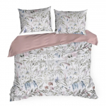 Voodipesukomplekt PTE-168, valge v./roheline v./roosa v., 70 x 80 cm, 200 x 220 cm