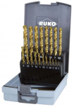 Puuride komplekt Ruko DIN 338 Type N 250214TRO, teras/roostevaba teras/plast, hss-tin, silindriline, 1 mm