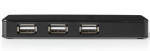 USB jaotur Nedis UHUBU2730BK USB 2.0 Type-A Male, USB female Female, 1.45 m, must
